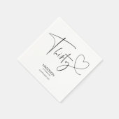 Zwart-wit Dertig 30e Verjaardag Party Servetten (Hoek)