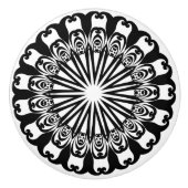 Zwart-wit design Deurknop Kabinetsmeeuw Keramische Knop (Voorkant)