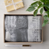 Zwart & Wit Design Junk Journal Geïnspireerd Tissuepapier (Geschenk)