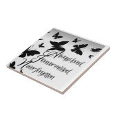 ZWART & WIT DESIGN OP keramische Tegel Tegeltje (Zijkant)