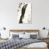 ZWART-WIT DETAIL WATERVAL CANVAS AFDRUK (Insitu (Slaapkamer))