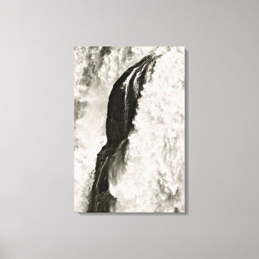 ZWART-WIT DETAIL WATERVAL CANVAS AFDRUK (Voorkant)