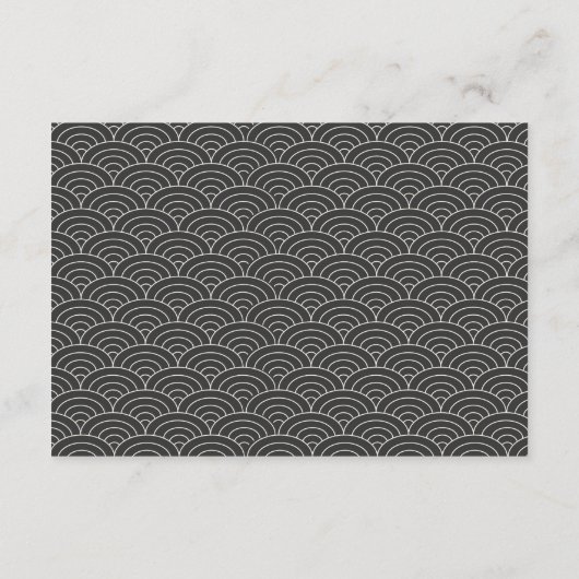 Zwart-wit Details Behuizing Kaart met QR-code (Achterkant)