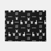 Zwart-wit deurmat Alpaca van Wighar (Voorkant)