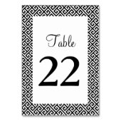 Zwart-wit diagonaal Grieks sleutelpatroon Kaart (Voorkant)