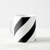 Zwart & Wit Diagonaal Koffiemok (Voorkant links)