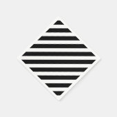 zwart-wit diagonaal strepenpatroon servet (Hoek)