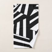 Zwart-wit diagonaal StripesPatroon Bad Handdoek (Handdoek)