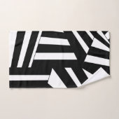 Zwart-wit diagonaal StripesPatroon Bad Handdoek (Handdoek)