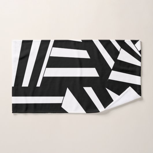 Zwart-wit diagonaal StripesPatroon Bad Handdoek (Handdoek)