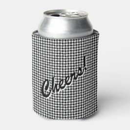 Zwart Wit Diamant Geruit Cheers Blikjeskoeler