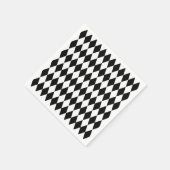 Zwart & Wit Diamant Harlekijn Patroon Servetten (Hoek)