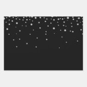 Zwart wit diamant hoge hak schoen bruiloft inpakpapier vel (Voorkant 3)