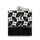 Zwart Wit Diamant Oogpatroon Memento Heup Flask Heupfles (Achterkant)