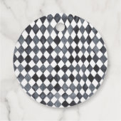 Zwart-Wit Diamant Retouradreslabel Bedankjes Labels (Achterkant)