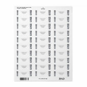 Zwart-Wit Diamant Retouradreslabel Etiket (Full Sheet)
