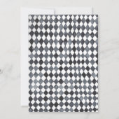 Zwart & Wit Diamant Rug Trouw Uitnodiging (Achterkant)
