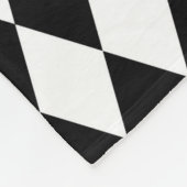 Zwart-wit diamanten ontwerp fleece deken (Hoek)
