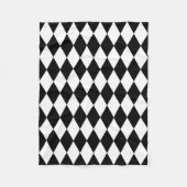 Zwart-wit diamanten ontwerp fleece deken (Voorkant)