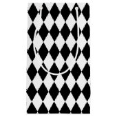 Zwart-wit diamanten ontwerp klein cadeauzakje (Voorkant)