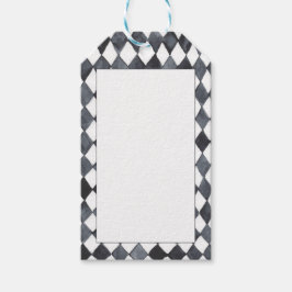 Zwart-wit diamanten papieren cadeaukaartjes cadeaulabel