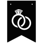 Zwart & wit diamanten ring hart net getrouwd vlaggetjes (Eerste vlag)