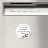 Zwart-wit diamantharten besparen de datum magneet (Insitu (Vaatwasser))