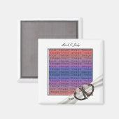 Zwart-wit diamantharten Magnet (Voorkant / Achterkant)