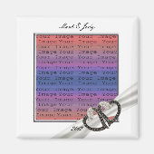 Zwart-wit diamantharten Magnet (Voorkant)