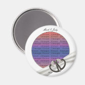 Zwart-wit diamantharten Magnet (Voorkant / Achterkant)