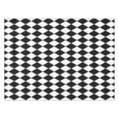 Zwart-wit diamantontwerp tafelkleed (Voorkant (Horizontaal))
