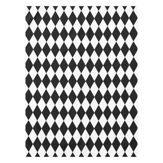 Zwart-wit diamantontwerp tafelkleed (Voorkant)