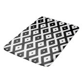 Zwart-wit diamantpatroon badmat (Gekanteld)