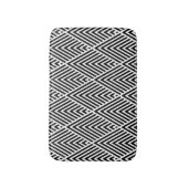 Zwart-wit diamantpatroon badmat (Voorkant Verticaal)