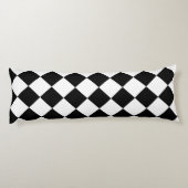 Zwart-wit diamantpatroon body pillow lichaamskussen (Achterkant)