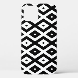 Zwart-wit diamantpatroon Case-Mate iPhone case