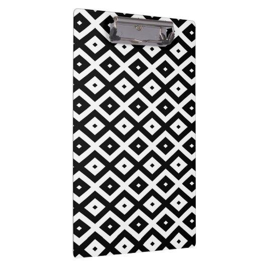 Zwart-wit diamantpatroon klembord (Rechts)