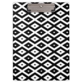 Zwart-wit diamantpatroon klembord (Voorkant)