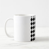 Zwart-Wit Diamantpatroon Koffiemok (Links)