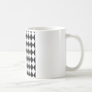 Zwart-wit diamantpatroon koffiemok