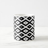 Zwart-wit diamantpatroon koffiemok (Center)