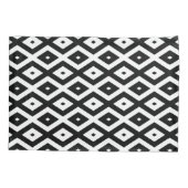 Zwart-wit diamantpatroon kussensloop (Achterkant)
