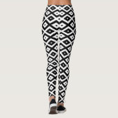 Zwart-wit diamantpatroon leggings (Achterkant)