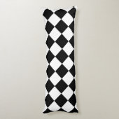 Zwart wit diamantpatroon lichaamskussen (Achterkant (Verticaal))