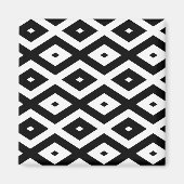 Zwart-wit diamantpatroon magneet (Voorkant)