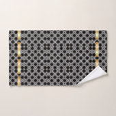 Zwart-wit diamantpatroon met Gold Accent Bad Handdoek (Handdoek)