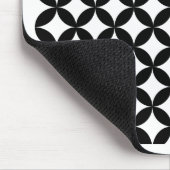 Zwart-wit diamantpatroon muismat (Hoek)