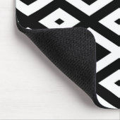 Zwart-wit diamantpatroon muismat (Hoek)