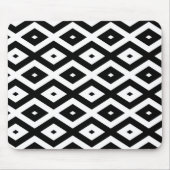 Zwart-wit diamantpatroon muismat (Voorkant)