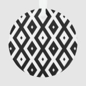 Zwart-wit diamantpatroon ornament (achterkant)